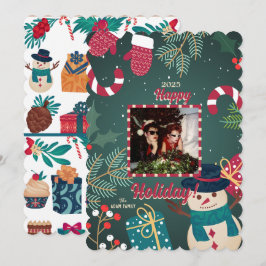 Tarjetas navideñas de festividades con fotos navid