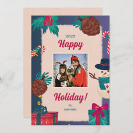 Tarjetas navideñas de festividades con fotos navid