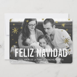 Tarjetas Navideñas de Foto el | Nieve de Oro