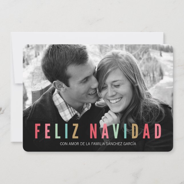 Tarjetas Navideñas de Foto | Feliz Navidad (Anverso)