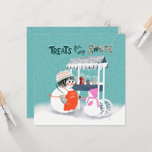 Tarjetas Navideñas de Muñeca de Nieve para Mis Dul