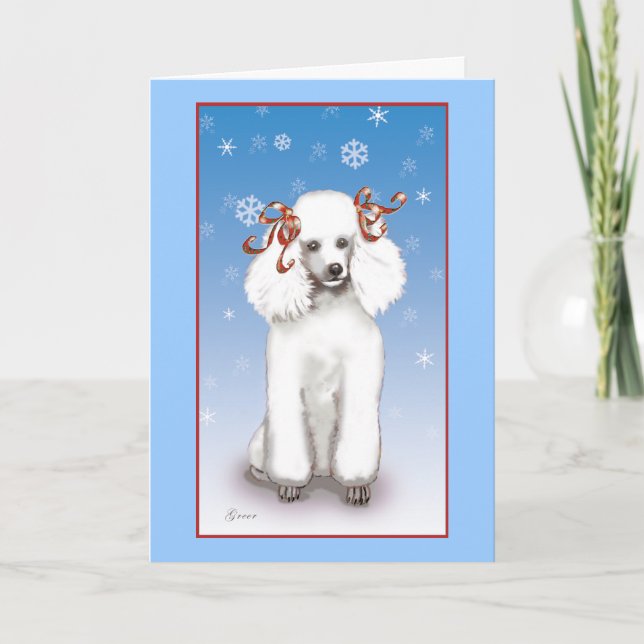 Tarjetas navideñas de Navidades con copos de nieve (Anverso)