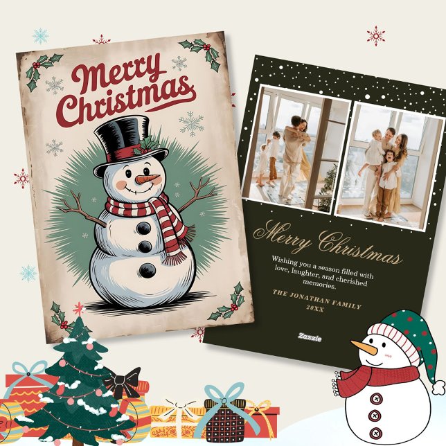 Tarjetas navideñas de vacaciones fotográficas navi (Subido por el creador)