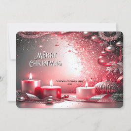 Tarjetas Navideñas Decorativas con Velas Rojas