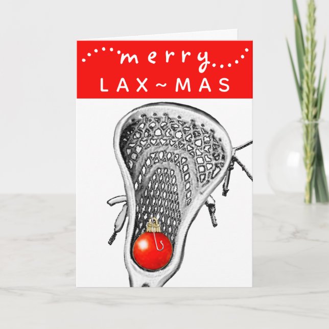 Tarjetas Navideñas del Equipo de Lacrosse (Anverso)
