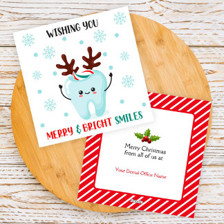Tarjetas Navideñas Festivas de la Clínica Dental p