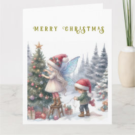 Tarjetas Navideñas Lindas Hadas De Navidad