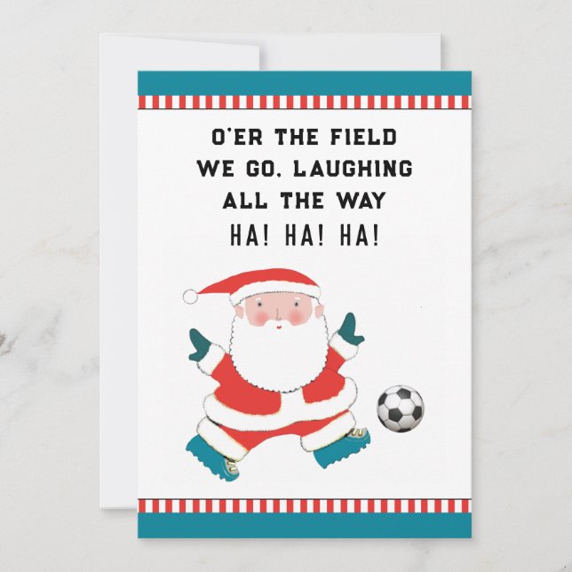 Tarjetas navideñas para Navidades de fútbol (Anverso)