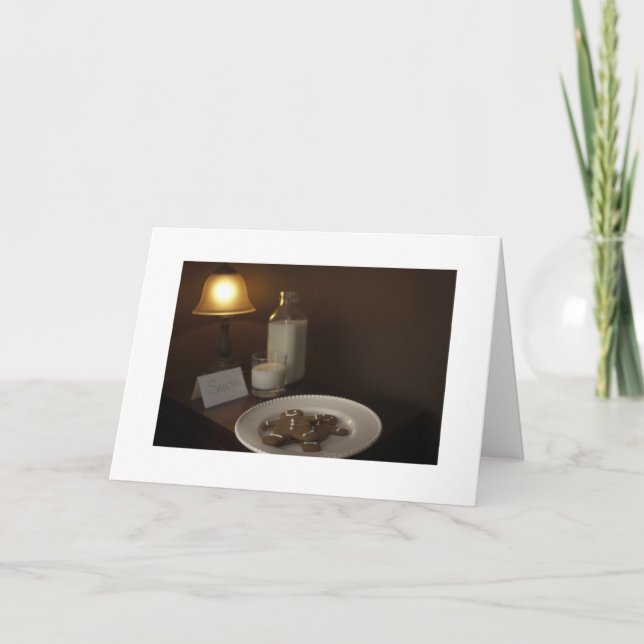 Tarjetas navideñas personalizable cookies Santa Cl (Anverso)