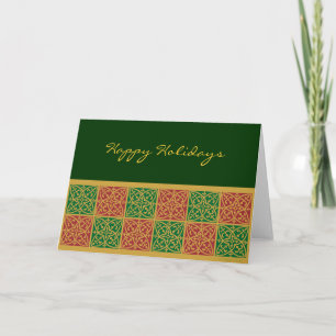Tarjetas Navideñas Personalizadas Rojo Verde Fleur
