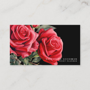 Tarjetas Negocios Clásicas Rosas Rojas