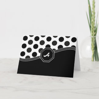 Tarjetas negras y blancas del monograma