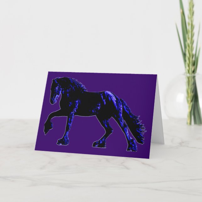 Tarjetas Neon Night Friesian (Anverso)