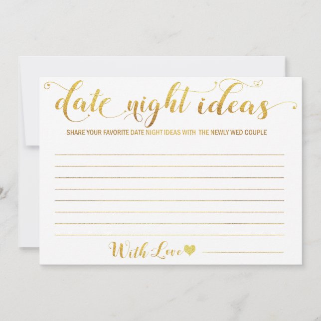 Tarjetas nocturnas para novia Groom-Bridal Shower (Anverso)