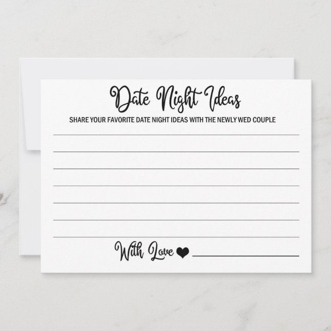Tarjetas nocturnas para novia Groom-Bridal Shower (Anverso)