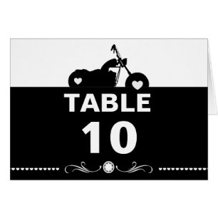 Tarjetas numéricas para motocicletas en blanco y n