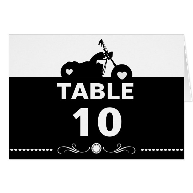 Tarjetas numéricas para motocicletas en blanco y n (Anverso (Horizontal))