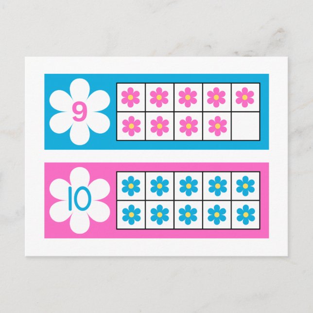 Tarjetas Numéricas, Tarjetas Flash de conteo prees (Anverso)