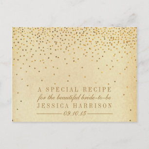 Tarjetas nupciales de la receta de la ducha del