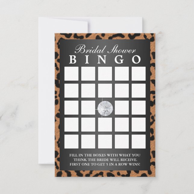 Tarjetas nupciales del bingo de la ducha del (Anverso)