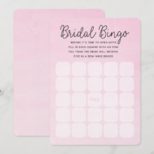 Tarjetas nupciales nupciales rosadas del bingo de