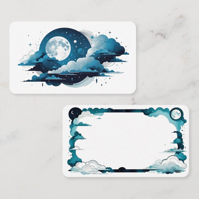 Tarjetas Oracle Moon en blanco (Anverso / Reverso)