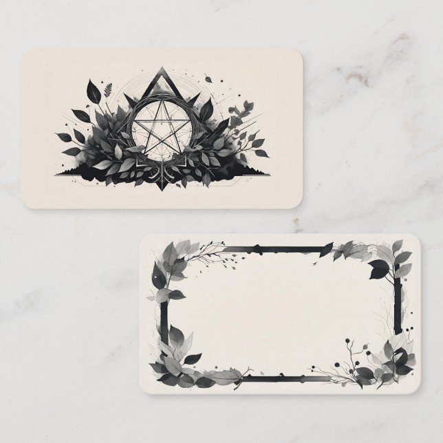 Tarjetas Oracle Pentagram en blanco (Anverso / Reverso)