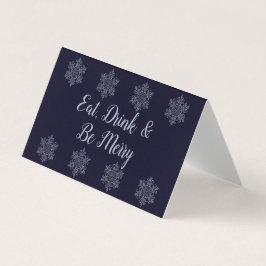 Tarjetas Ornate Silver Snowflake para Navidades