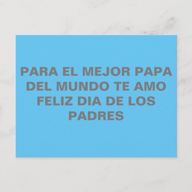 Tarjetas para el dia del padre (Anverso)