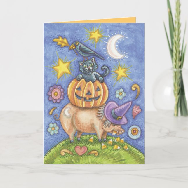 Tarjetas para gatos de Halloween (Anverso)