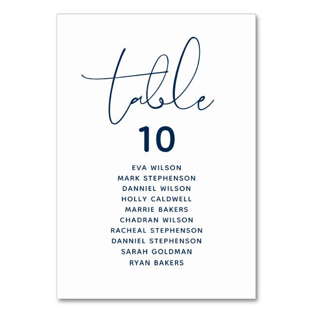 Tarjetas para invitados de la cena de la boda perf (Anverso)