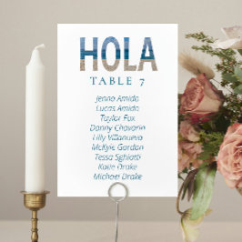 Tarjetas para la tabla de asientos de la boda de H