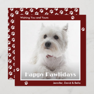 Tarjetas para Navidades de fotos de perros Westie