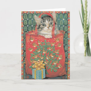 Tarjetas para Navidades de gato