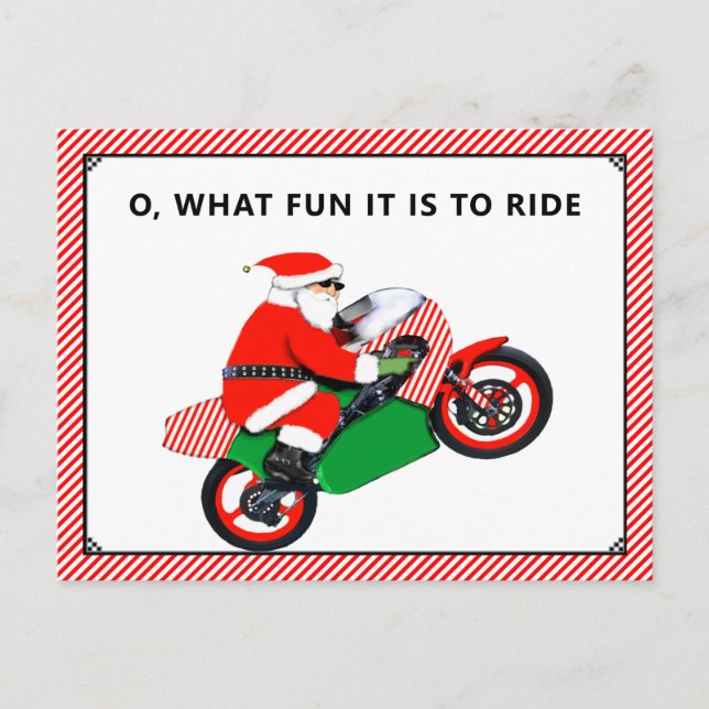 Tarjetas para Navidades de motocicleta (Anverso)
