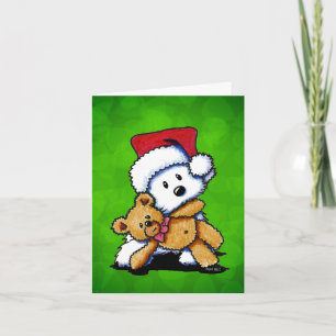 Tarjetas para Navidades de oso Westie y Teddy
