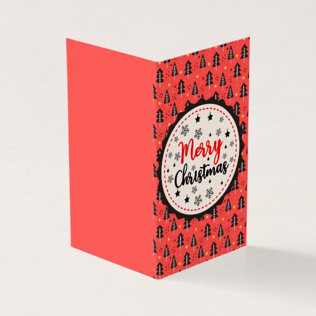 Tarjetas para Navidades de paquete negro y rojo de (Exterior)