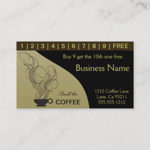 Tarjetas para punzonado de café