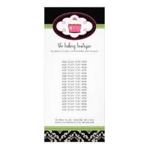 Tarjetas para rack boutique de panadería