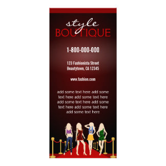 Tarjetas para rack con estilo de moda profesional