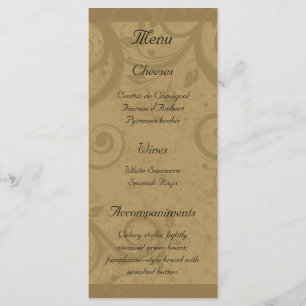 Tarjetas para rack de menú Fiesta de vino y queso