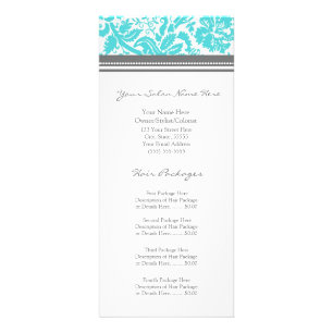 Tarjetas para rack de salón personalizado Damasco