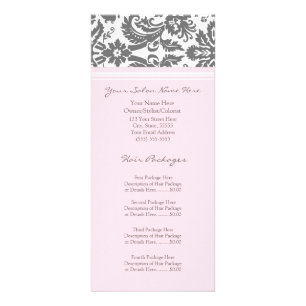 Tarjetas para rack de salón personalizado Damasco 