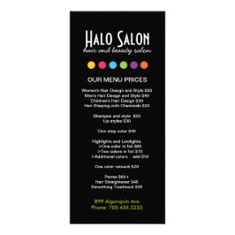 Tarjetas para rack Hair Salon