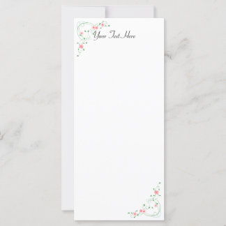 Tarjetas para rack Personalizado floral rosa KRW