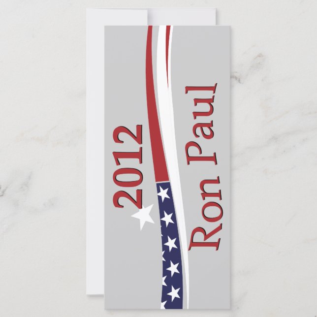Tarjetas para rack Ron Paul (Anverso)