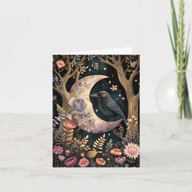 Tarjetas para todas las ocasiones Crow Moon Blank (Anverso)