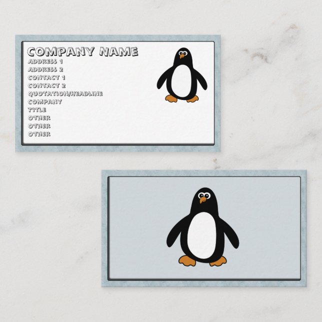 Tarjetas Penguin Business (Anverso / Reverso)