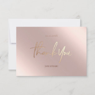 Tarjetas Pequeñas de Agradecimiento Falso Foil Ros
