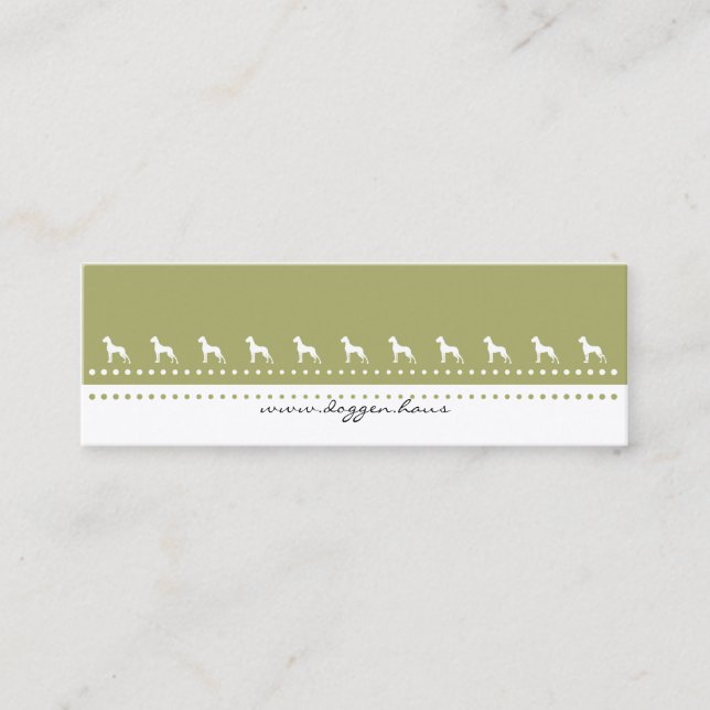 Tarjetas Pequeñas de Gran Danés para Negocios (Anverso)